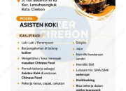Lowongan Kerja Asisten Koki Chinese Food Terbaru 2026