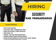 Lowongan Kerja Security PT Sapta Satria Jaya Terbaru 2026