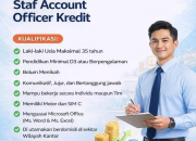 Lowongan Kerja Staf Account Officer Kredit PT BPR Arthia Sere 2026