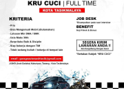 Lowongan Kerja Kru Cuci Mobil & Motor di Garage Auto Wash Tasikmalaya
