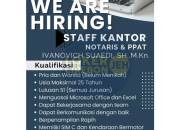 Lowongan Kerja Staff Kantor Notaris & PPAT Ivanovich Suaedi Terbaru 2026
