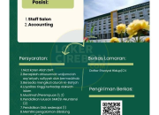 Lowongan Kerja Al-Bahjah : Posisi Staff Salon & Accounting Terbaru 2026