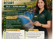 Loker Customer Service Resort Pondok Cilega April 2026 Terbaru – Gaji 3–8 Juta /bulan