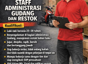 Loker Staff Administrasi Gudang dan Restok Kebab Cikalang Terbaru 2026