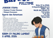 Lowongan Kerja Nyusudoel Café 2026: Lowongan Bar & Service Fulltime Terbaru