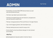 Lowongan Kerja Admin Full-Time di FOR COFFEE Jawa Barat 2026