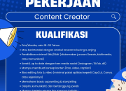 Lowongan Kerja Bulu Bulu 2026: Rekrutmen Content Creator, Cleaning & Pet Checker