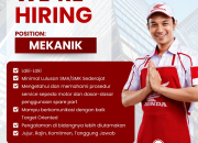 Lowongan Kerja Mekanik dan Admin AHASS Sukaraja Motor 17826 Tasikmalaya Terbaru 2026