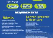 Lowongan Kerja di Istimewa Jaya Digital Printing Tasikmalaya (Admin, Konten Kreator, & Host Live)