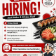 Lowongan Kerja Osaka Sushi 2026 untuk Posisi Sushi Maker & Kitchen Staff
