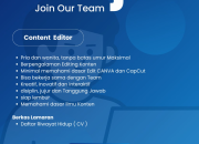 Lowongan Kerja Spot Herbal Terbaru 2026: Buka Posisi Content Editor Tanpa Batas Umur Maksimal