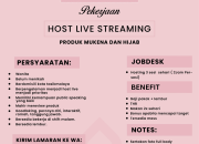Lowongan Kerja Myalifa Tasikmalaya: Host Live Streaming Produk Mukena & Hijab
