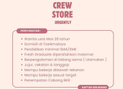 Lowongan Kerja Crew Store Cream Bite Tasikmalaya Penempatan BKR Terbaru 2026
