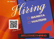 Lowongan Kerja Barista & Waiters di Wey by Praya Tasikmalaya Terbaru 2026
