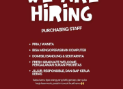 Lowongan Kerja Purchasing Staff PENKA Terbaru 2026