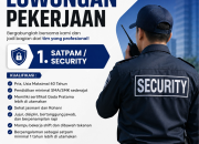 Lowongan Kerja Satpam / Security di CV Sinar Anugrah Terbaru 2026