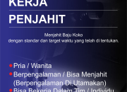Loker Tasikmalaya: Lowongan Kerja Penahit Baju Koko di Garment Bastoh Terbaru 2026