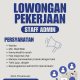 Lowongan Kerja Staff Admin di Tasikmalaya – Platcorner Terbaru 2026