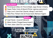 Lowongan Kerja Host Live Shopee di Berjaya Studio Digital (Penempatan Ciamis) Terbaru 2026