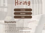 Lowongan Kerja Cafe Terbaru: Waiter, Barista, dan Host di Mori Cafe & Eatery Tasikmalaya 2026