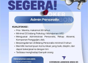 Lowongan Kerja Admin Personalia PT Gowes Makmur Abadi Terbaru 2026