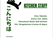 Lowongan Kerja Kitchen Staff di Sanes Burger and Coffee Terbaru Juni 2026