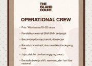 Lowongan Kerja Operational Crew The Island Court Tasikmalaya Terbaru 2026