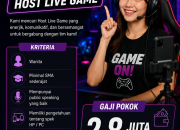 Lowongan Kerja Host Live Game Tasikmalaya Terbaru 2026