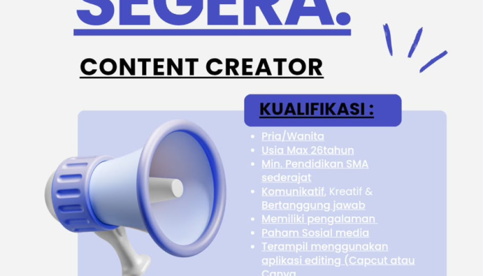 Lowongan Kerja Host Live & Content Creator di Imqh Gadget Ciamis Terbaru 2026