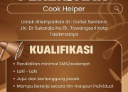 Lowongan Kerja Cook Helper di Outlet Sentana Tasikmalaya Terbaru 2026