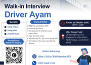 Lowongan Kerja Walk-In Interview Driver Ayam MBU Group Tasikmalaya 2026