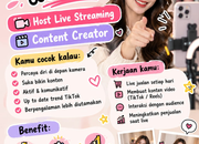 Lowongan Kerja Host Live Streaming & Content Creator 2026 (Gaji + Bonus Menarik) 2026