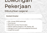 Lowongan Kerja Content Creator Pamungkas Collection Tasikmalaya 2026