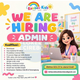 Lowongan Kerja Admin Rainbow Kids BCA Pamengkang Terbaru September 2026
