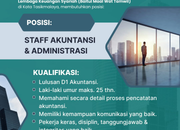 Lowongan Kerja Staff Akuntansi & Administrasi Lembaga Keuangan Syariah Tasikmalaya 2026