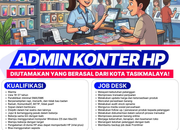 Lowongan Kerja Admin Konter HP di Kota Tasikmalaya 2026