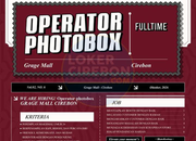 Lowongan Kerja Operator Photobox Fulltime di Photolookup Grage Mall Terbaru 2026