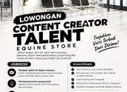 Lowongan Kerja Content Creator Talent Equine Store Terbaru 2026
