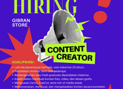 Lowongan Kerja Content Creator Gibran Store Kota Tasikmalaya 2026