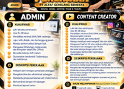 Lowongan Kerja PT Altaf Gemilang Semesta Tasikmalaya Terbaru 2026: Admin & Content Creator